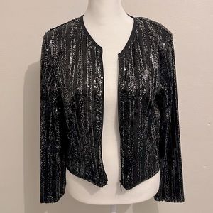 Christian Siriano Womens Sequin Jacket/ blazer Sz S